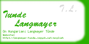 tunde langmayer business card